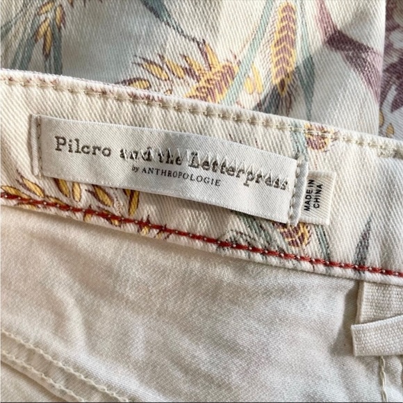 Anthro | Pilcro High-Rise Trouser Bootcut in Rose Floral, Sz 28 ♥ NWT - Picture 6 of 9